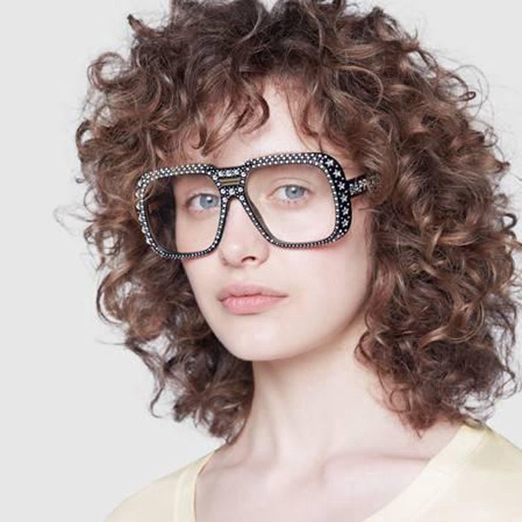 Kính mát tròng lớn đính ngôi sao thời trang dành cho nữ