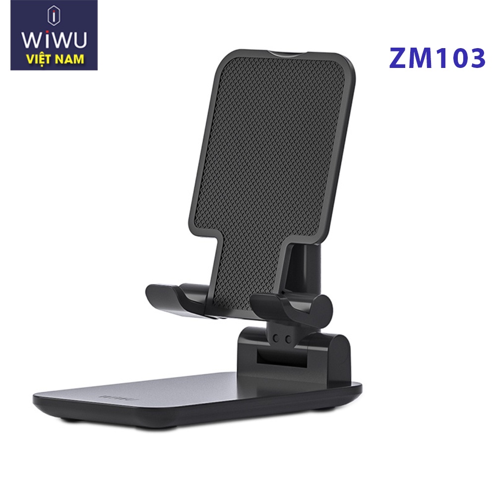 Giá đỡ nhôm xếp gọn WiWU Adjustable Desktop Stand ZM103 cho điện thoại