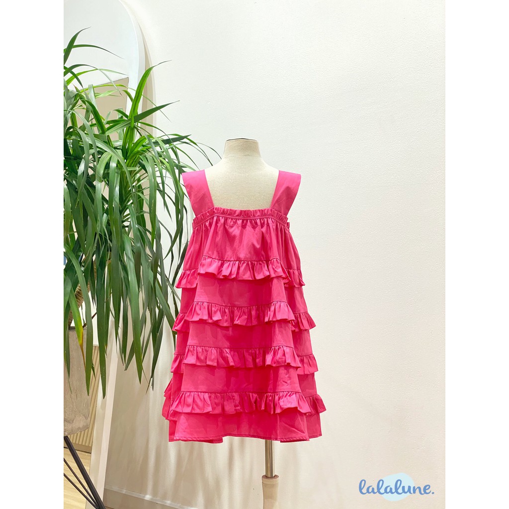 Đầm candy cotton nhật màu hồng lalalune dành cho bé 2-7y
