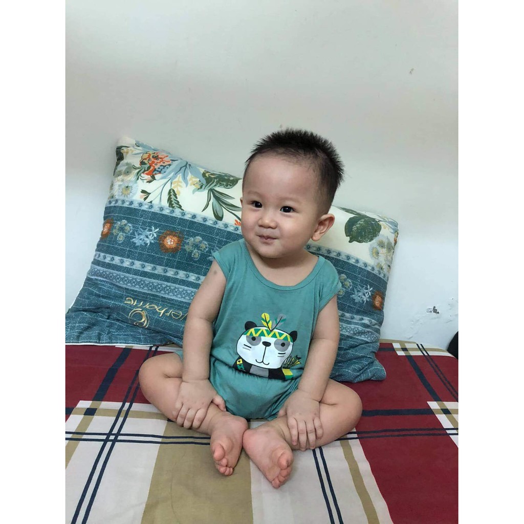 Đồ bộ trẻ em thun lạnh Minky Mom ba lỗ siêu thoáng mát