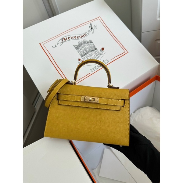 Túi HM Kelly Nguyên bản Sz 21cm Chất da thật Fullbox + túi vải + bill