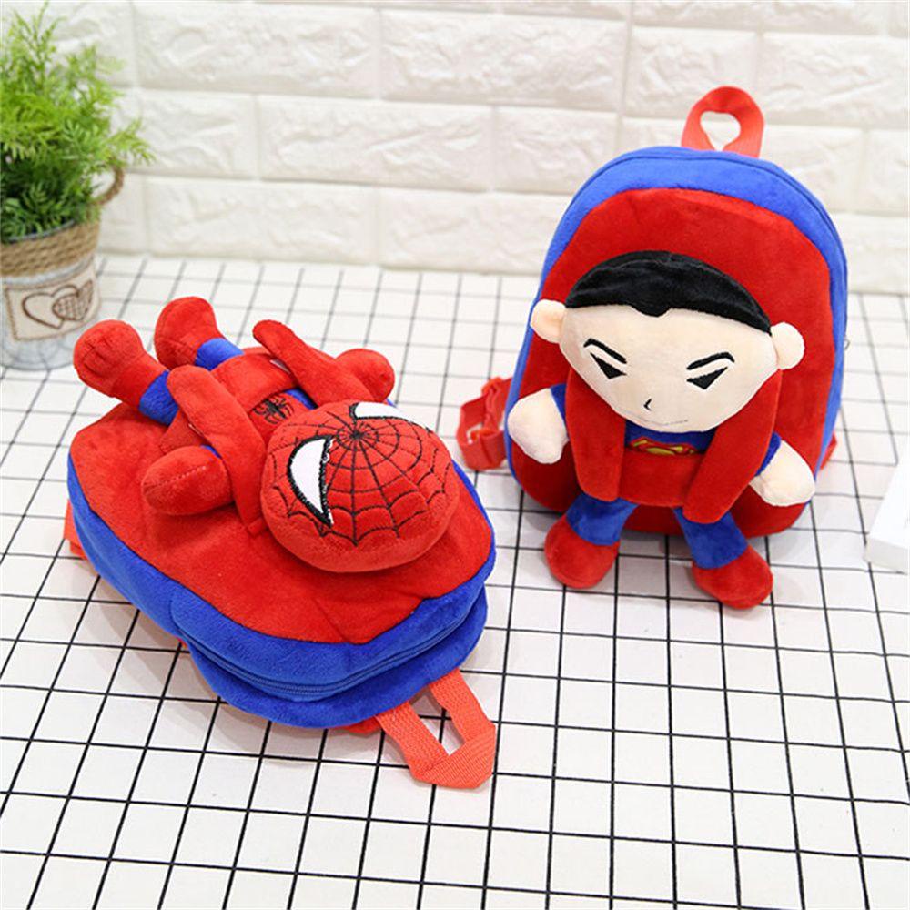 Ba lô MMULCK vải lông thiết kế siêu anh hùng hoạt hình 3D tùy chọn đáng yêu dành cho trẻ em
