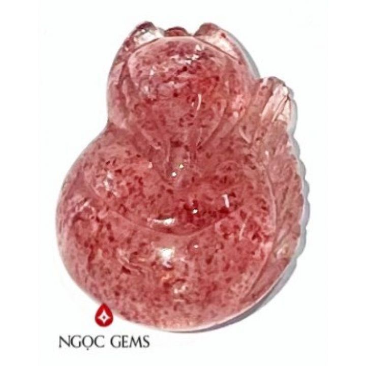 Ngọc Gems - Mặt Hồ Ly Thạch Anh Dâu Tây