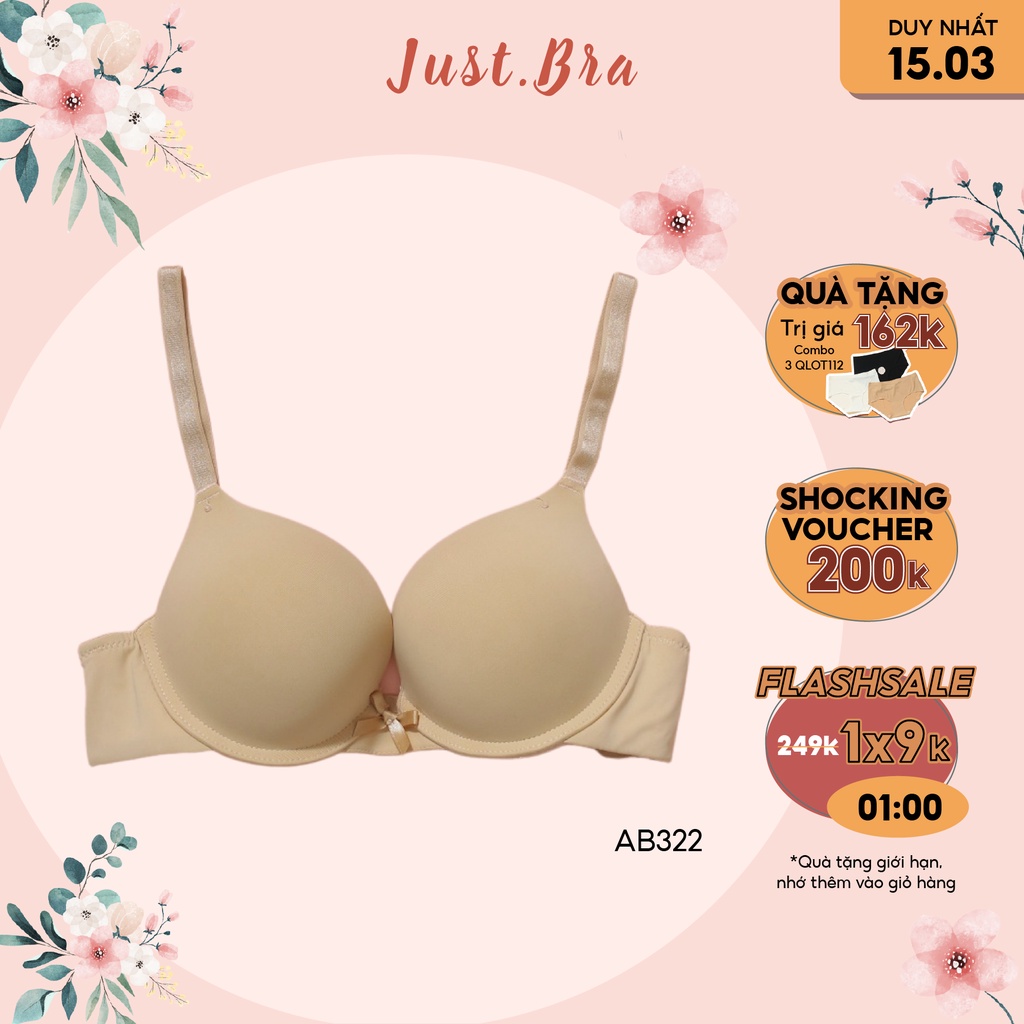 [Mã WABRJB031 giảm 10% đơn 99k] Áo ngực có gọng Just Bra mút lên form xinh AB322_dây to