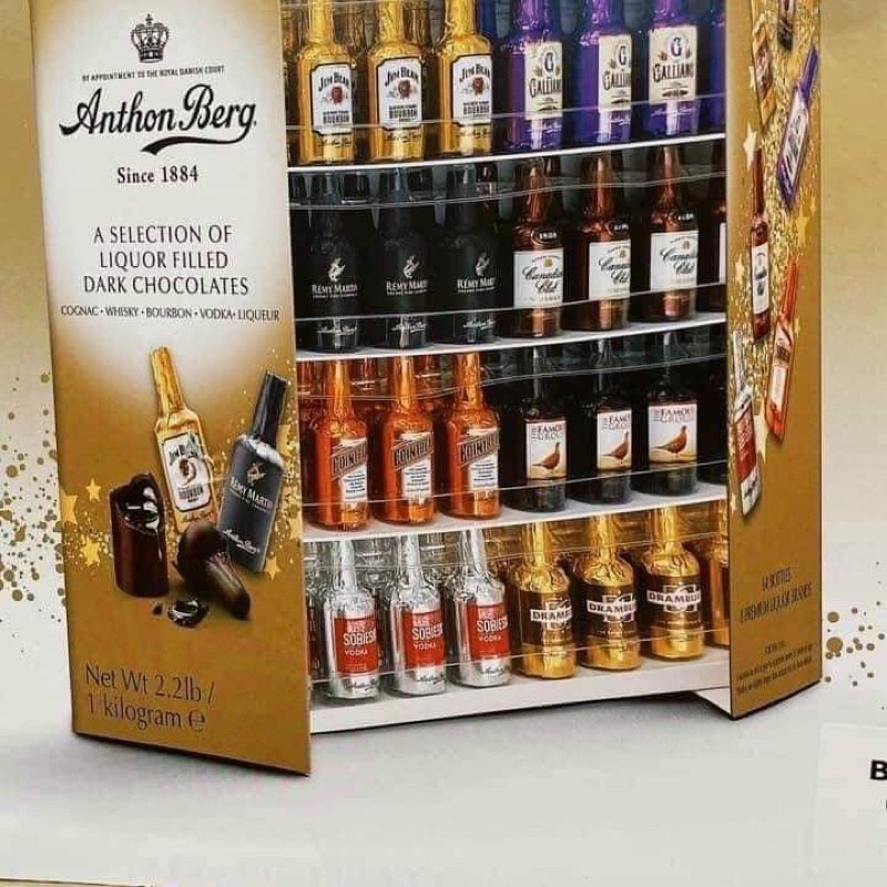 💝 Chocolate Anthon Berg Liquor-Filled Dark Chocolate 64 chai 1Kg💝