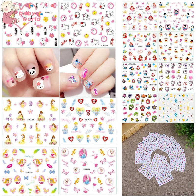 Miếng dán trang trí móng tay kiểu hoạt hình đáng yêu dành cho trẻ