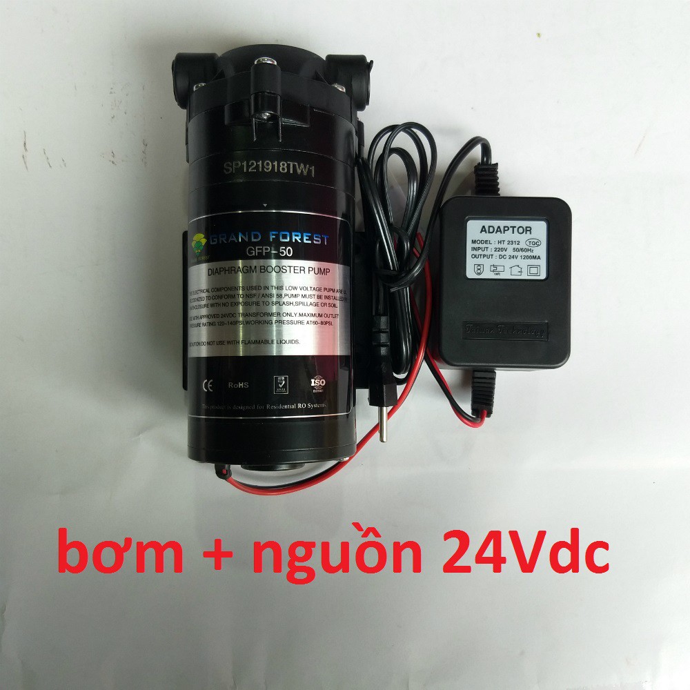 bộ máy bơm phun sương 20 béc - (combo bộ phun sương 24v-20 béc)