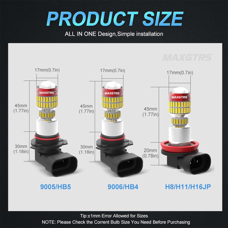 Đèn LED ChốNg Sương Mù MAXGTRS 2x H8 H11 9005 9006 HB3 HB4 H16 78 SMD 4014 DRL ChấT LượNg Cao