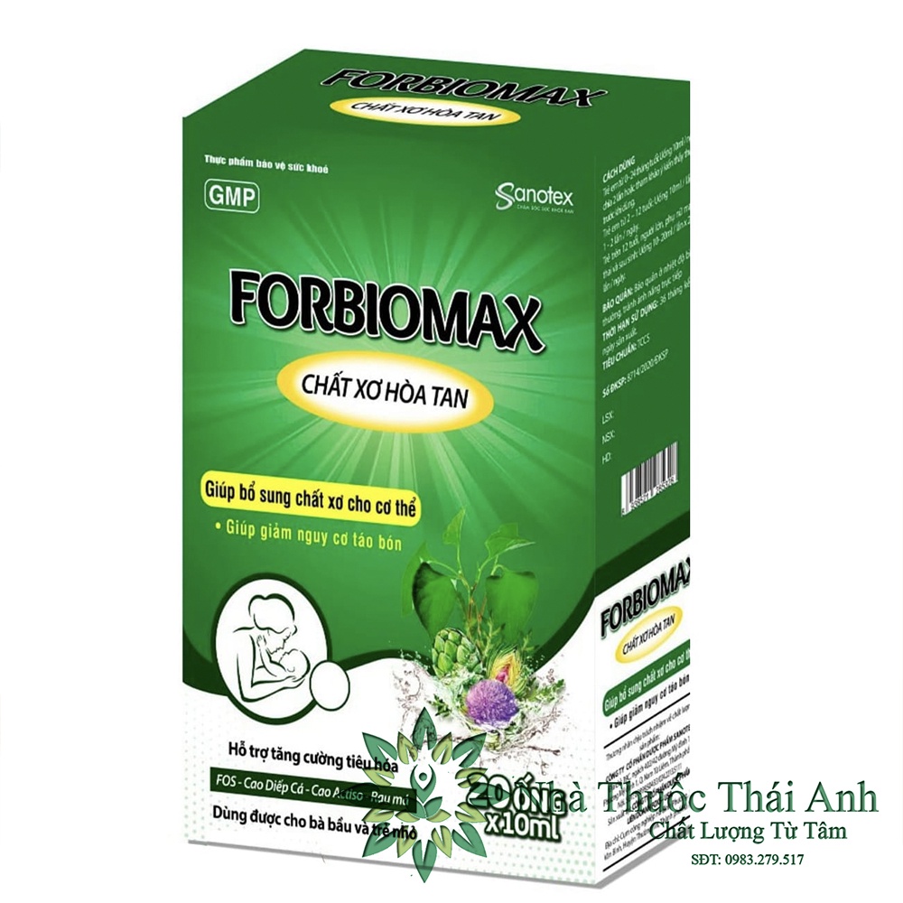 FORBIOMAX - Chất Xơ Hòa Tan Giúp Bổ Sung Chất Xơ , Giúp Giảm Nguy Cơ Táo Bón Dùng Được Cho Bà Bầu Và Trẻ Nhỏ