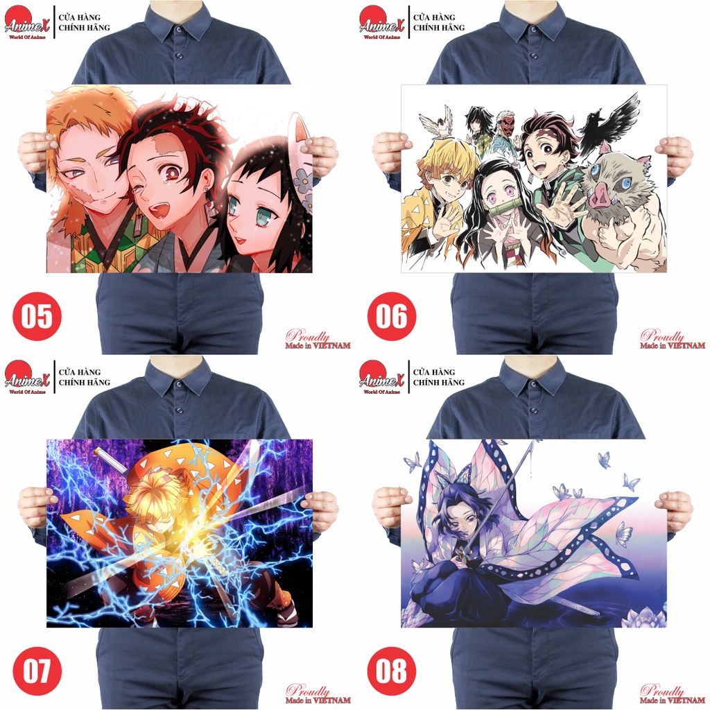 Poster Dán Tường Anime Demon Slayer - Kimetsu No Yaiba -Thanh Gươm Diệt Quỷ