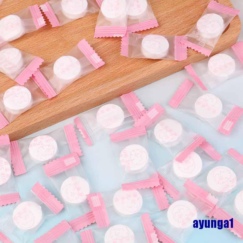 (Hàng Mới Về) 1 Mặt Nạ Giấy Nén Bằng Cotton Siêu Mỏng Màu Kẹo