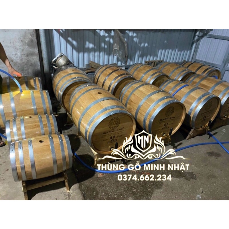 Thùng ngâm rươu gỗ sồi, thùng rươu gỗ sồi 20lit