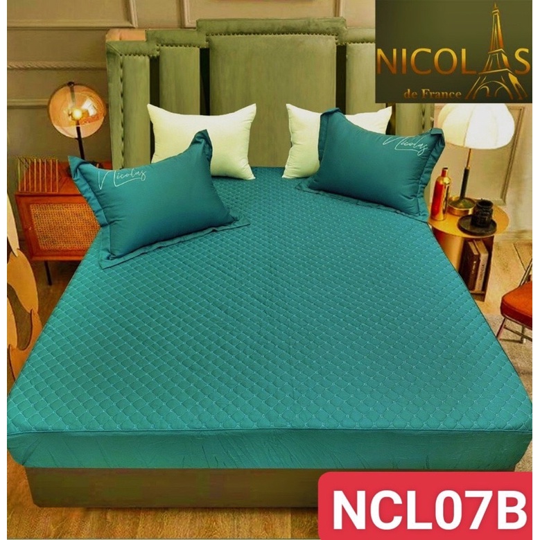 Bộ ga gối mùa hè Cotton cực đẹp Nicolas sang trọng MỚI