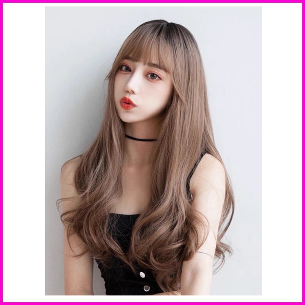 Tóc giả nữ nguyên đầu❤️FREESHIP❤️Tóc cả đầu xoăn dài tặng lưới 8243
