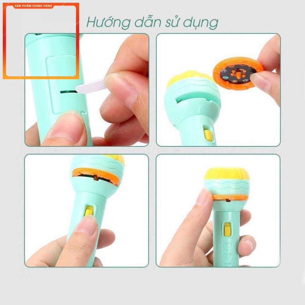Đèn pin chiếu 80 hình ảnh cho bé thoả thích khám phá hoa quả, động vật, côn trùng, phương tiện, siêu nhân...