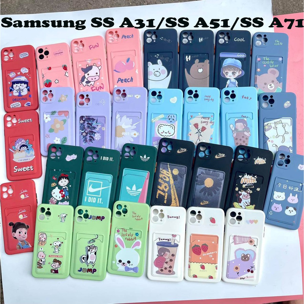 Ốp lưng có khe chứa thẻ dành cho Samsung SS A31/ SS A51/ SS A71