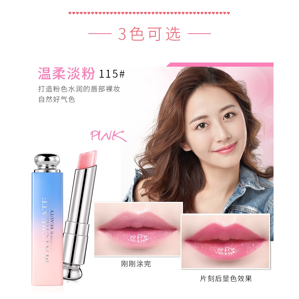 (hàng Mới Về) Son Môi Dưỡng Ẩm 3 Màu Gradient Thay Đổi Theo Nhiệt Độ | BigBuy360 - bigbuy360.vn