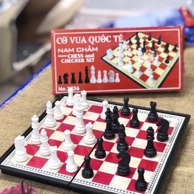( SHIP HOA TOC) Bộ cờ vua quốc tế size nhỡ
