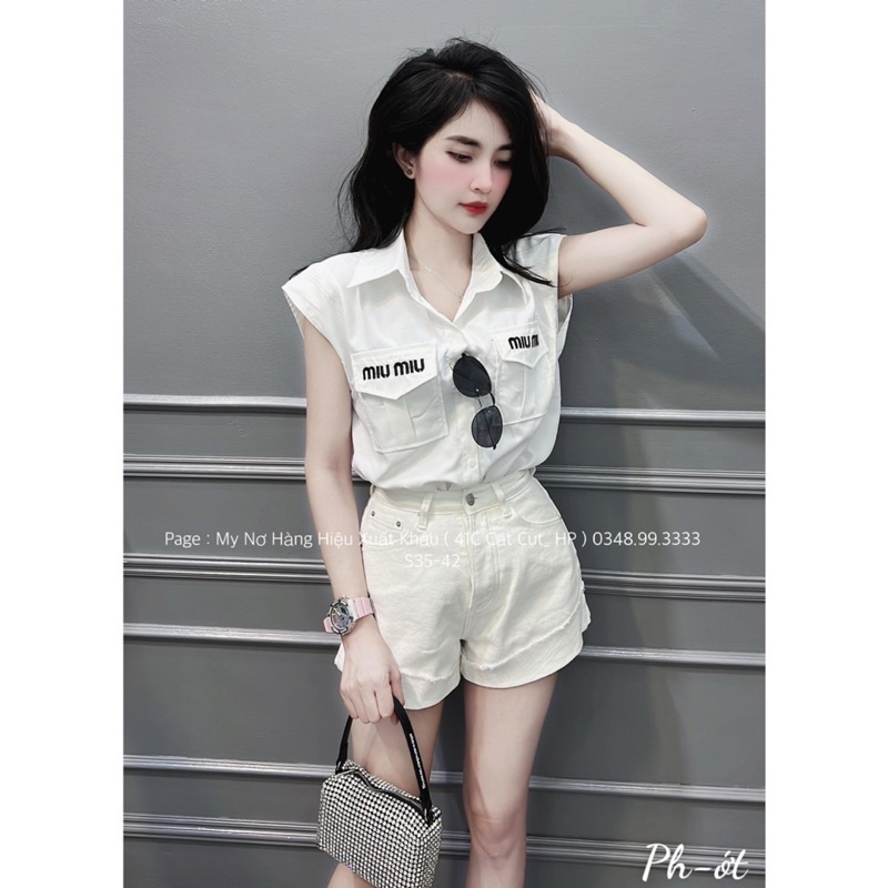 Áo sơmi thô Miu Miu