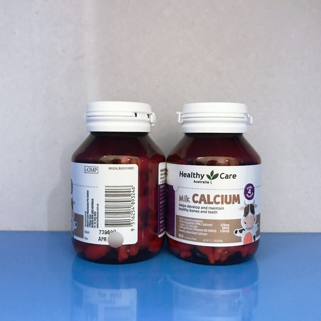 Viên sữa bổ sung canxi cho bé Healthy Care Milk Calcium 60 viên