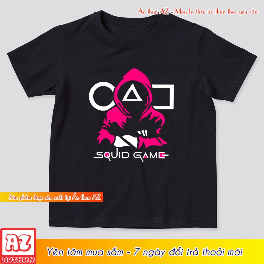 Áo thun squid game trẻ em màu đen cool đẹp M2907