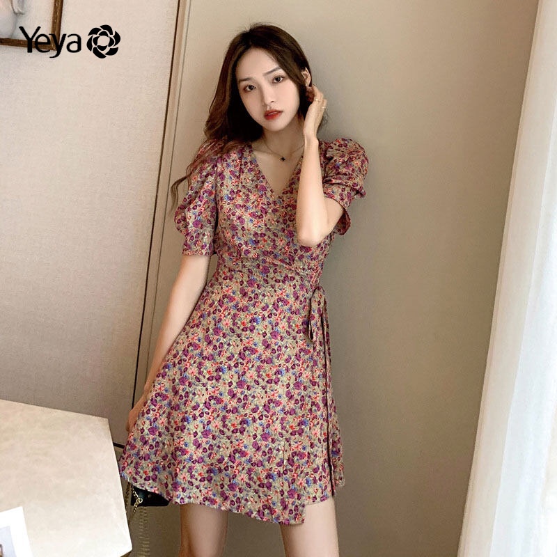 Đầm hoa YEYA thiết kế mới xinh xắn thời trang theo phong cách vintage