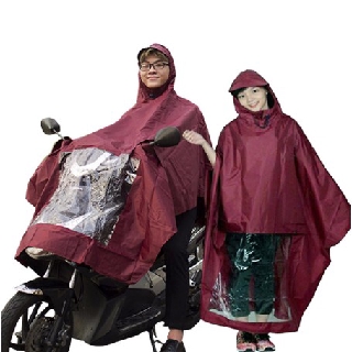 Áo Mưa Vải Dù Cao Tổ Ong Siêu To Có Kiếng Đèn Xe Máy