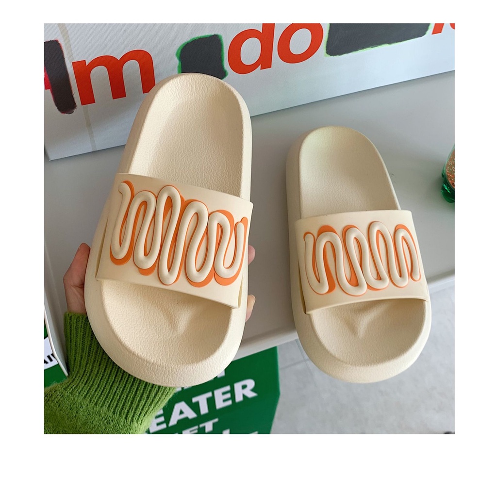 Dép quai ngang unisex đế dày thời thượng - US7543