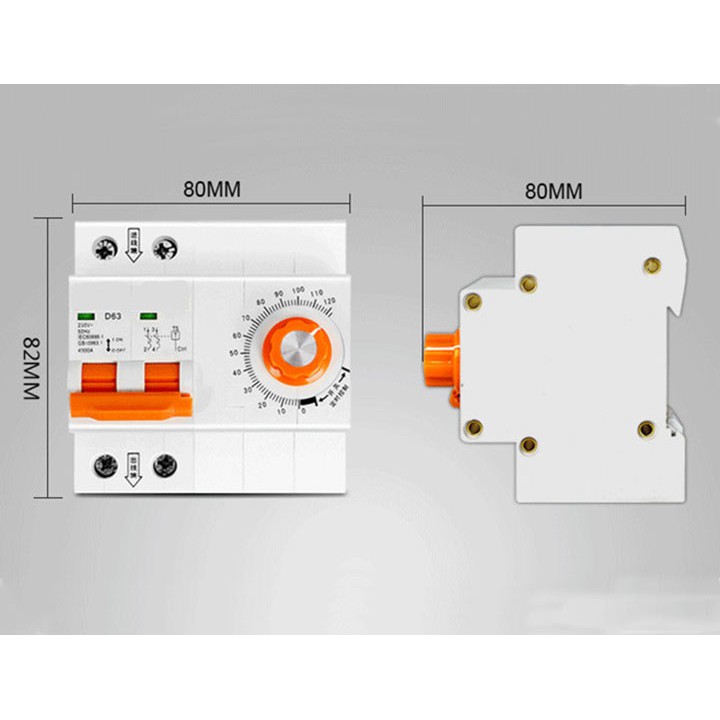 Aptomat hẹn giờ tắt đếm ngược công suất lớn 63A