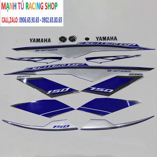Tem exciter 150 GP xanh 2015