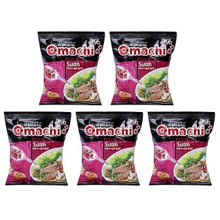 Combo 5 gói Mì khoai tây Omachi sườn hầm ngũ quả gói 80g