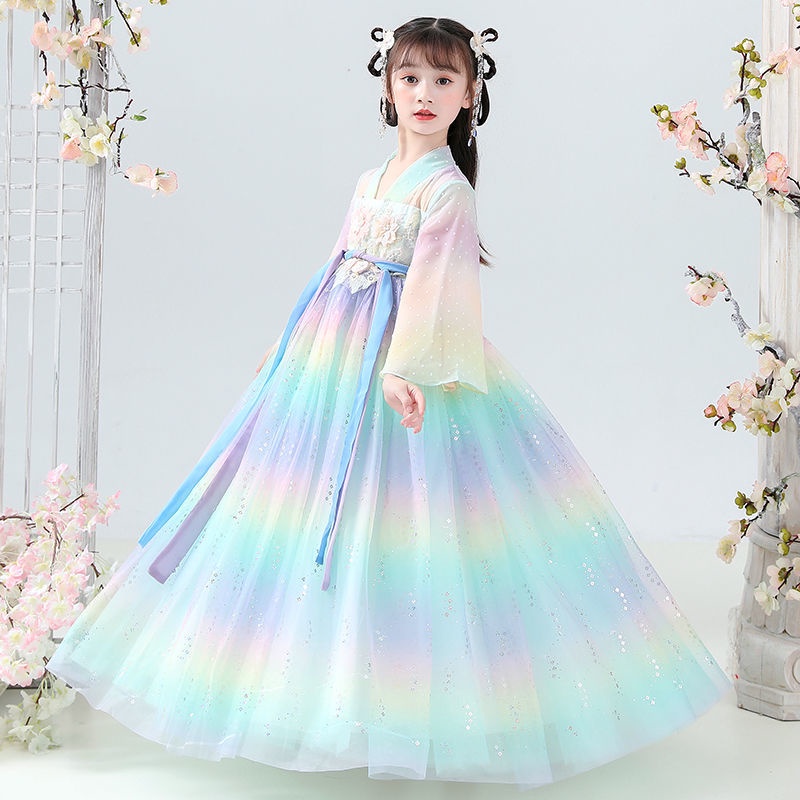 Bộ Hán Phục Phong Cách Trung Hoa Xinh Xắn Cho Bé Gái