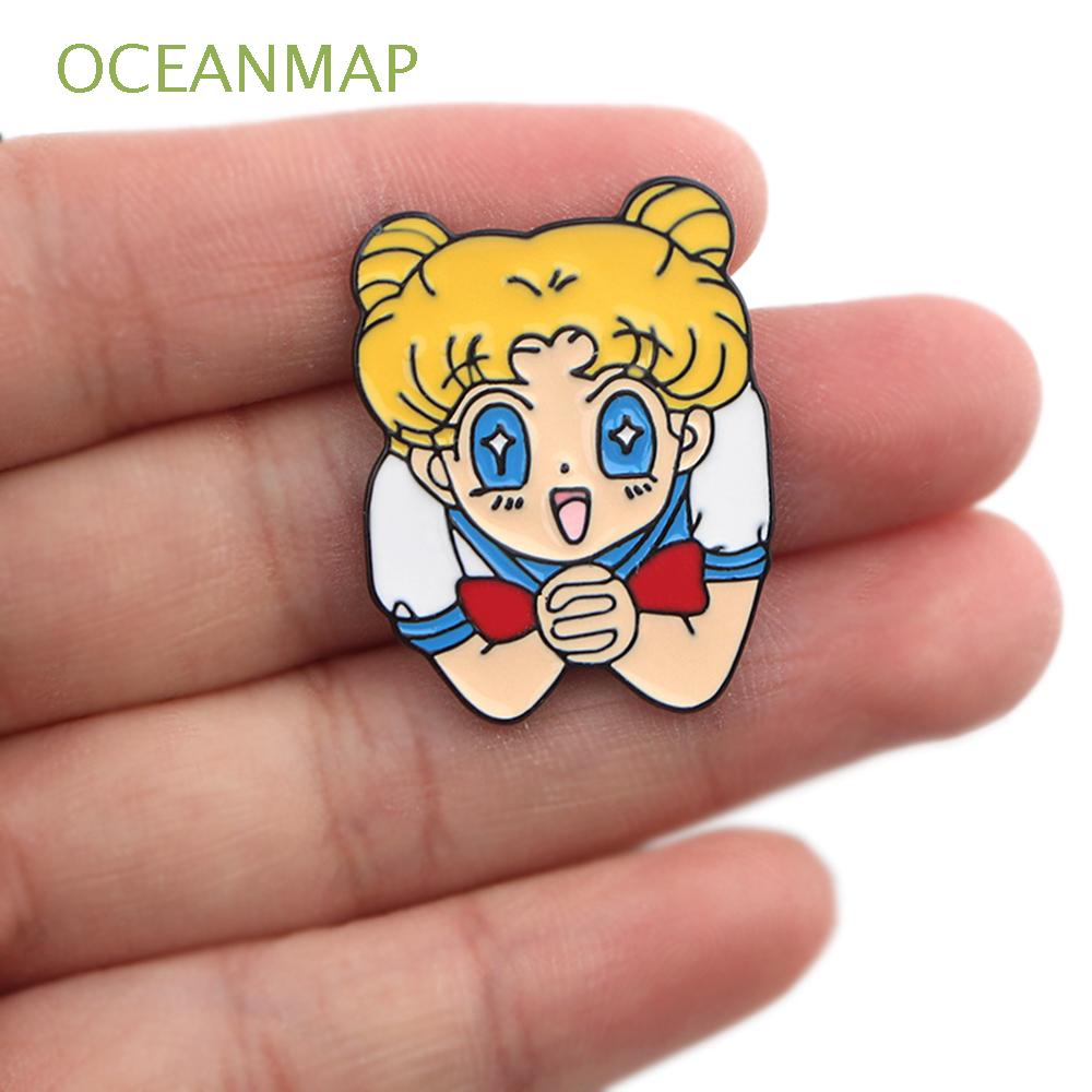 SAILOR MOON Ghim Cài Áo Hình Thủy Thủ Mặt Trăng Dễ Thương Cho Nữ