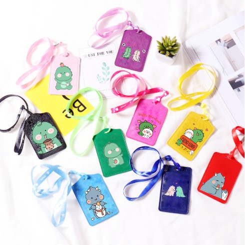 Bao đựng thẻ  khủng long BTPI21 bao thẻ PU dễ thương cute hoạt hình kpop idol thần tượng