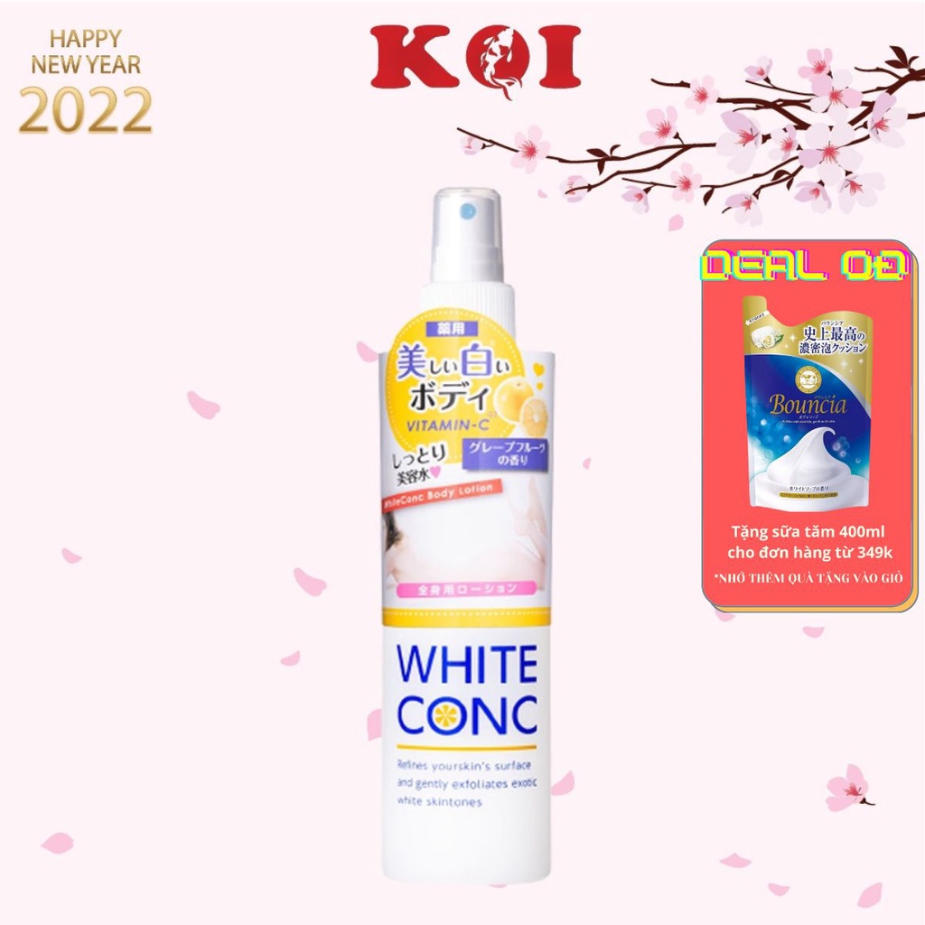 Xịt dưỡng trắng da toàn thân White Conc Body Lotion 245ml