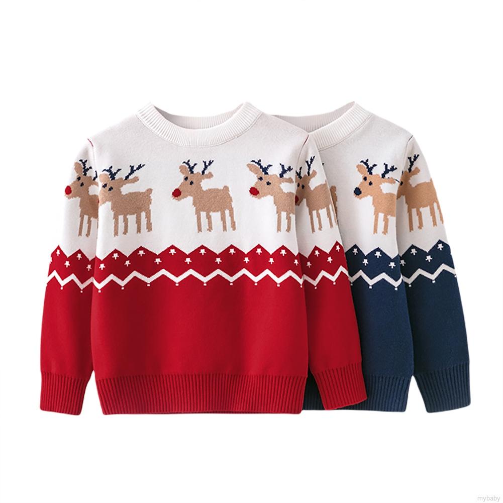 Áo Sweater Cotton Chui Đầu Thời Trang Thu Đông Năm Mới Cho Mẹ Và Bé