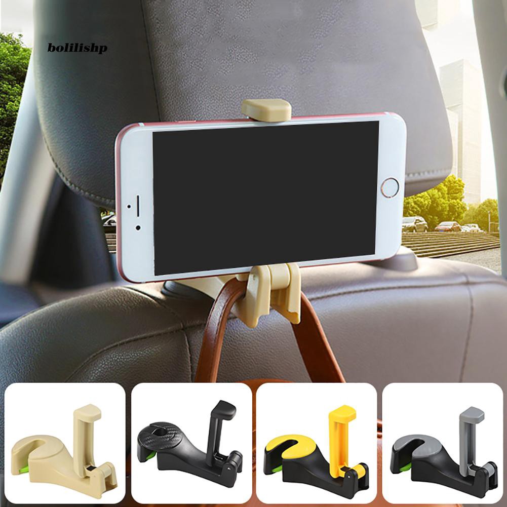 Móc treo điện thoại gắn ghế sau xe hơi từ ABS và silicon kích thước 12cm x 5.5cm