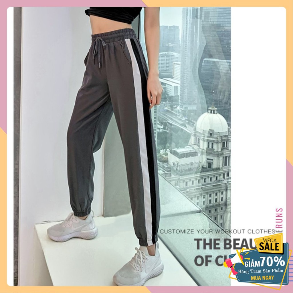 Quần dài Jogger có túi thể thao nữ AL859 (Đồ Tập Gym Yoga) (Không Áo) II Annerun Việt Nam I