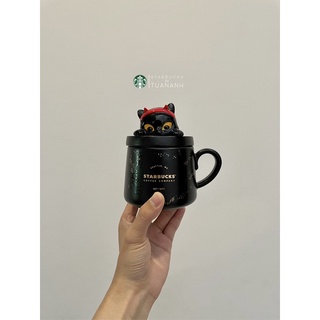 Ly Sứ Starbucks Haloween Black Cat Mug 385ml