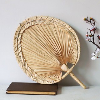 Quạt lá cọ trang trí decor