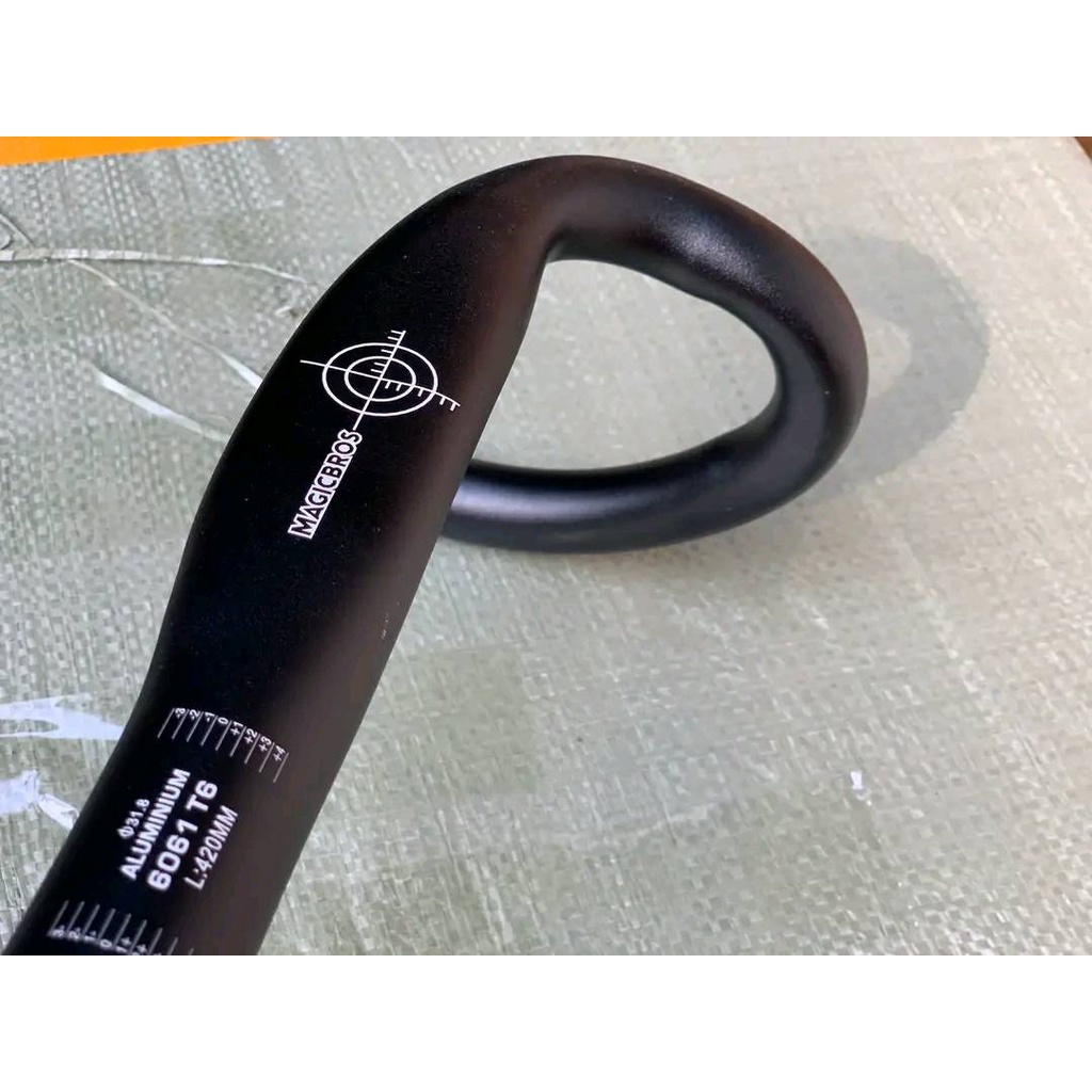 Ghi đông cong Magicbros bằng nhôm cho xe đạp thể thao