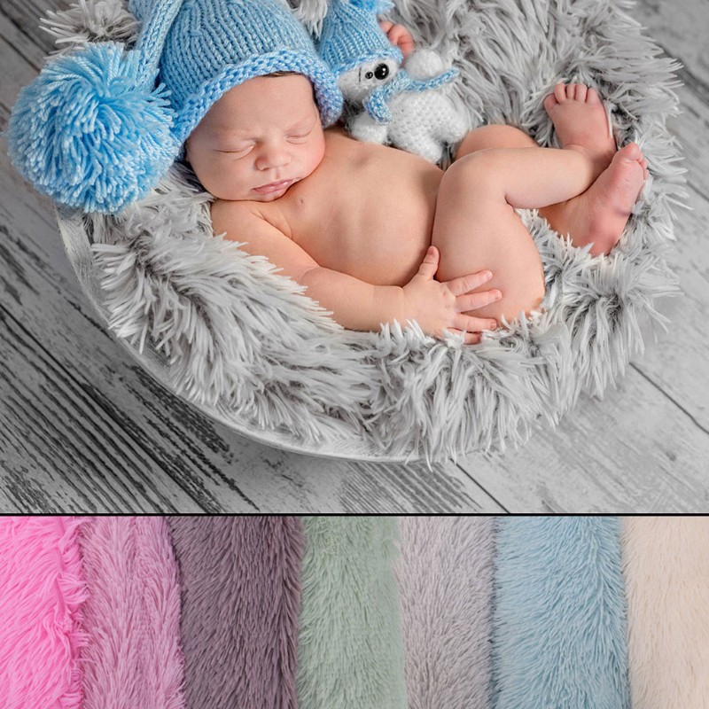 Chăn Lông Chụp Ảnh Cho Bé Kích Thước 60x70cm Tiện Dụng