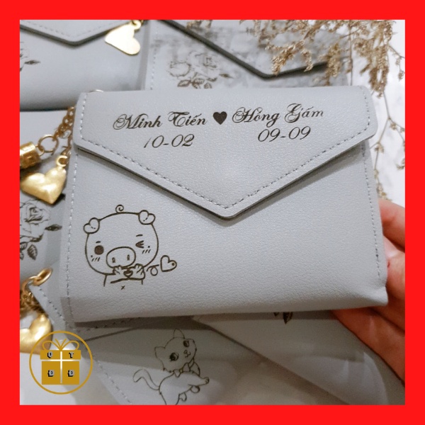 Ví Nữ Mini Khắc Theo Yêu Cầu - Quà Tặng Cho Nữ, Quà Tặng Sinh Nhật Cho Bạn Gái