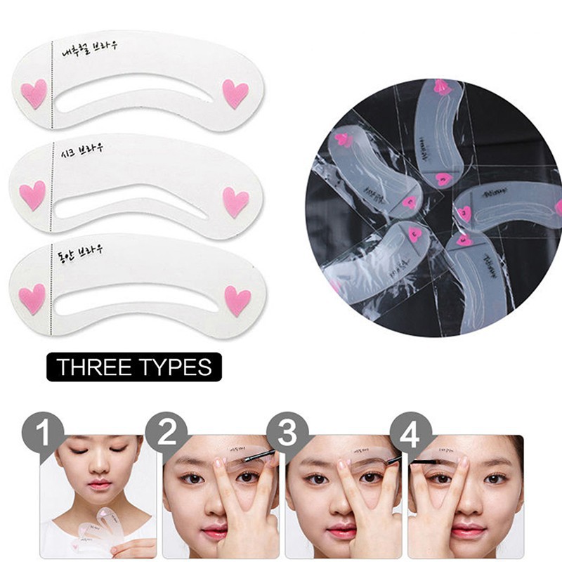 Set 3 Món Chì Kẻ Mày / Dao Cạo Mày / Khuôn Kẻ Mày Sace Lady 0.33g/0.01oz Tiện Dụng