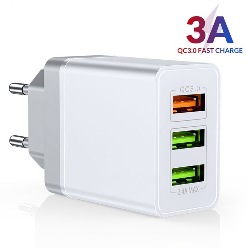 Củ Sạc Nhanh  B348Q 3 Cổng USB 3.0 Tiện Dụng Chất Lượng Cao