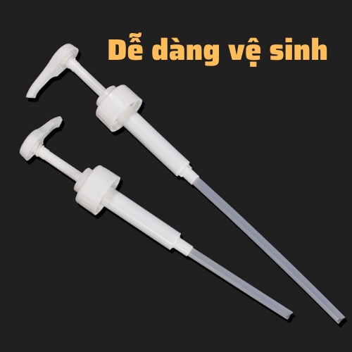 Vòi bơm siro bình nhựa 1600ml, bình bơm thủy tinh 1100ml phụ kiện bình bơm cao cấp, an toàn sử dụng dụng cụ pha chế