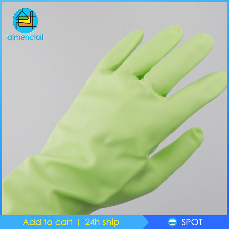 [ALMENCLA1]Rubber Gloves Kitchen Cleaning Gloves Waterproof Dishwashing