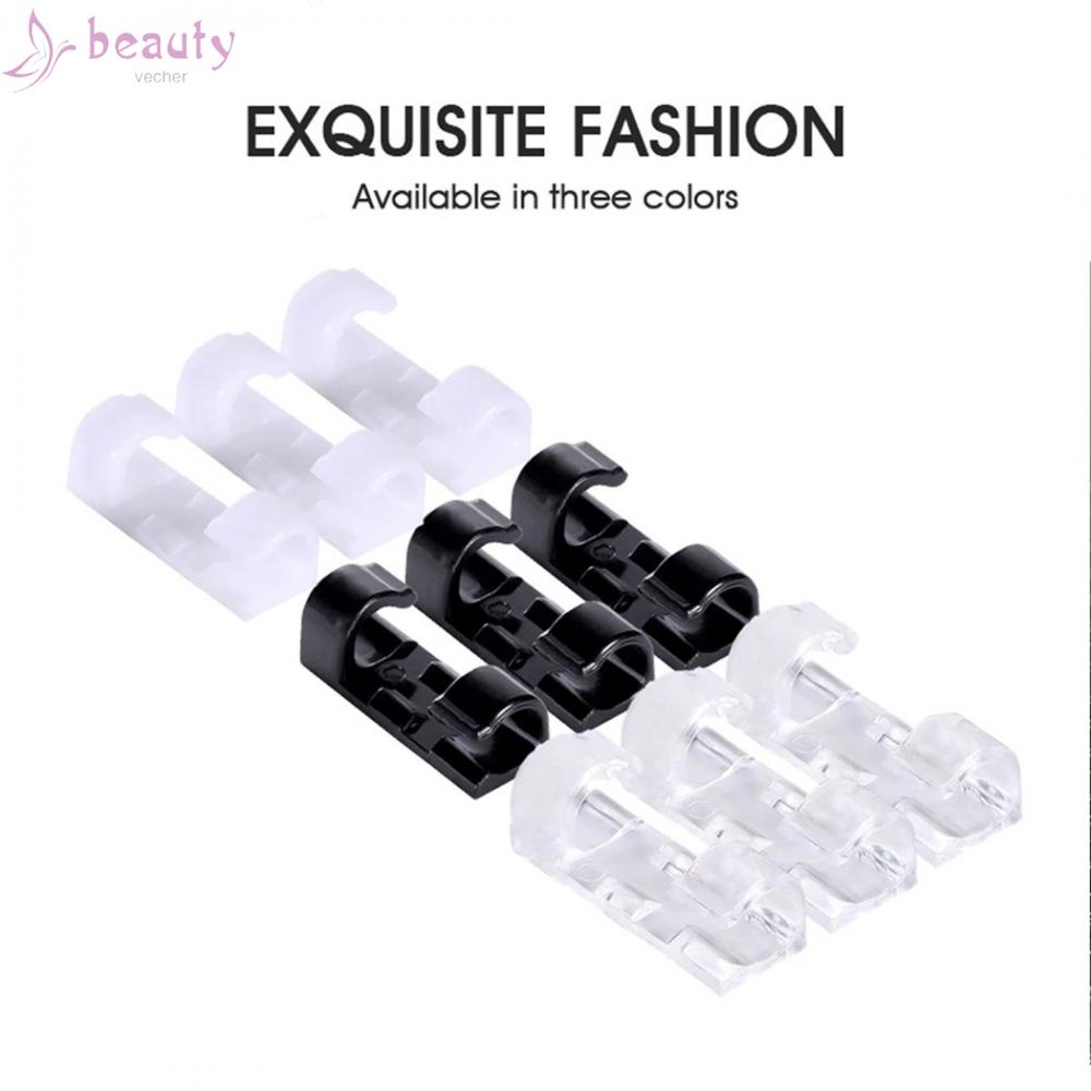 Set 20 kẹp giữ dây cáp gắn tường màu trắng/đen trong suốt