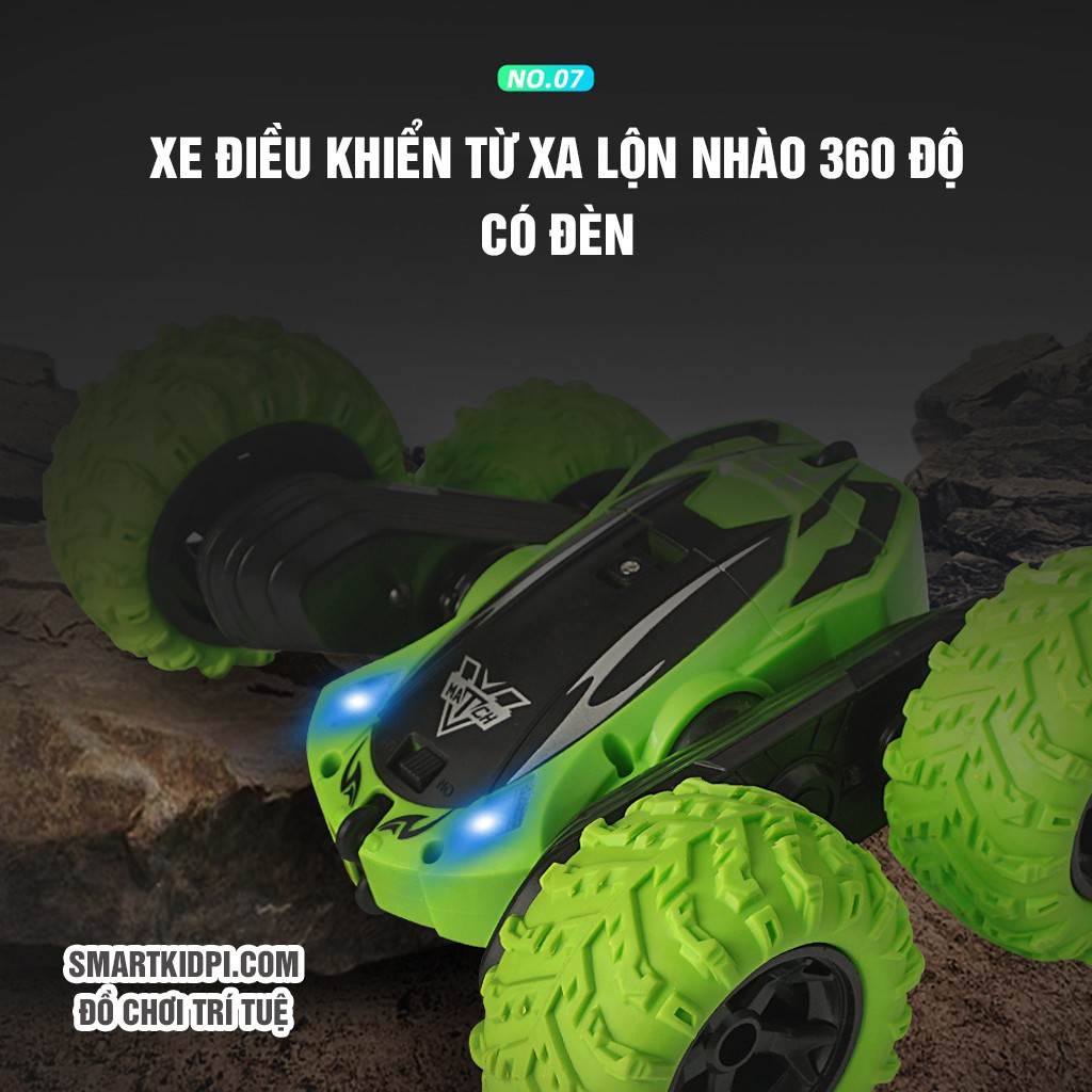 Ảnh Thật Xe ô tô địa hình điều khiển từ xa 3388 lộn nhào 360 độ - Bé Thông Minh Smart Kidpi