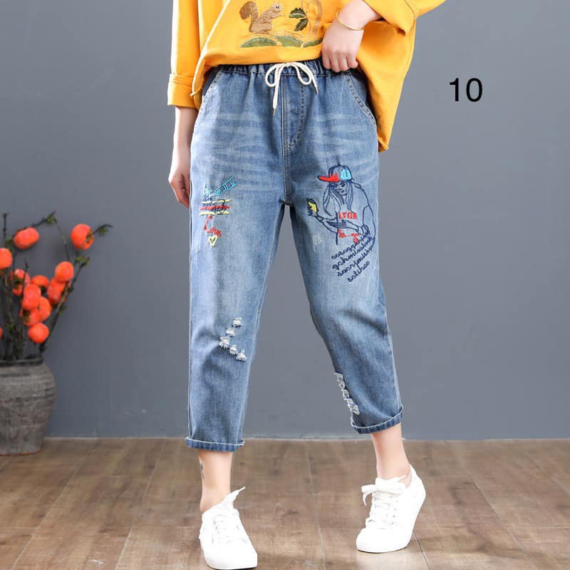 Quần bò cạp chun nữ hàng QC chất đẹp